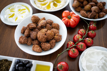 Preparing delicious food at home close up