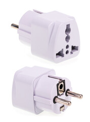 Universal US EU AU UK Plug Adapter Converter AC Travel Power Electrical Socket Outlets isolated on...