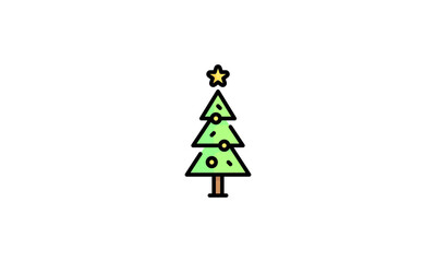 Christmas Tree Vector Silhouette