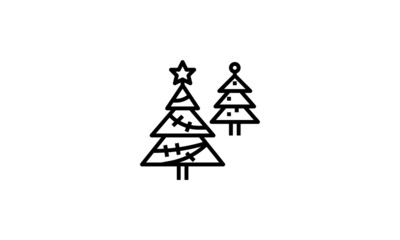 Christmas Tree Vector Silhouette