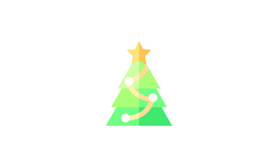 Fototapeta na wymiar Christmas Tree Vector Silhouette