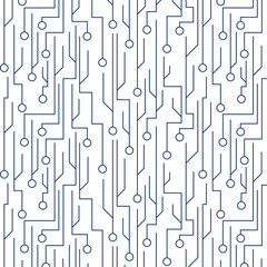 Technology. Vector pattern in line style. Digital art