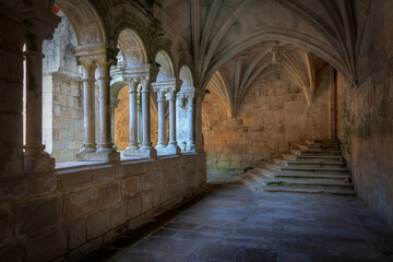 Fototapeta na wymiar Claustro del monasterio de Santo Estevo en Ourense Galicia España