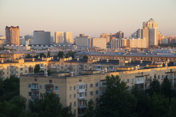 Fototapeta premium city skyline at sunset