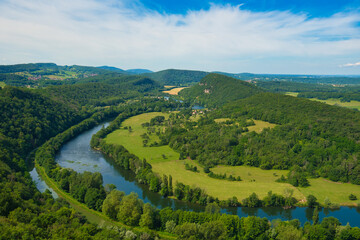 Landschaft im Doubs in Frankreich