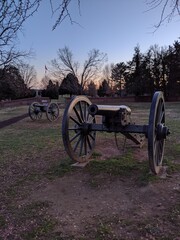 Fototapeta na wymiar Confederate Artillery, Maryes Heights, Fredericksburg & Spotsylvania National Military Park