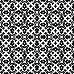  floral seamless pattern background.Geometric ornament for wallpapers and backgrounds. Black and white pattern. 