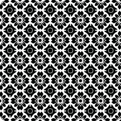  floral seamless pattern background.Geometric ornament for wallpapers and backgrounds. Black and white pattern. 