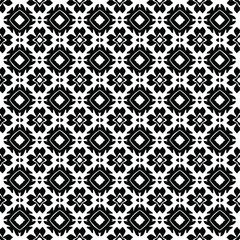  floral seamless pattern background.Geometric ornament for wallpapers and backgrounds. Black and white pattern. 