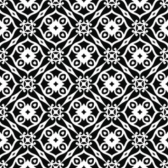  floral seamless pattern background.Geometric ornament for wallpapers and backgrounds. Black and white pattern. 