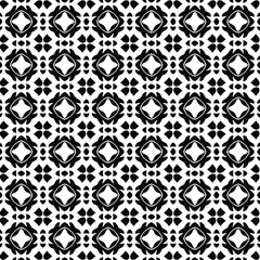  floral seamless pattern background.Geometric ornament for wallpapers and backgrounds. Black and white pattern. 