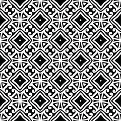  floral seamless pattern background.Geometric ornament for wallpapers and backgrounds. Black and white pattern. 