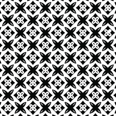 floral seamless pattern background.Geometric ornament for wallpapers and backgrounds. Black and white pattern. 