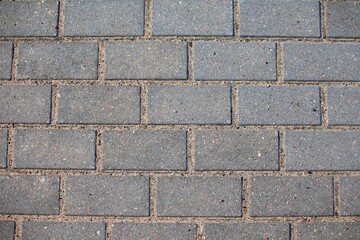 Gray, pavement cobblestones arranged symmetrically.