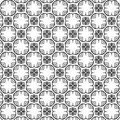 floral seamless pattern background.Geometric ornament for wallpapers and backgrounds. Black and white pattern. 