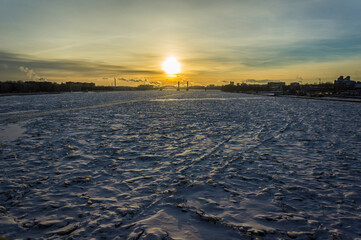 The rivers and canals of St. Petersburg in winter and spring.