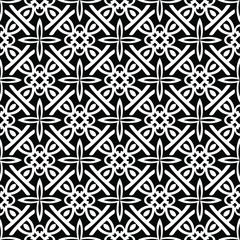 floral seamless pattern background.Geometric ornament for wallpapers and backgrounds. Black and white 

pattern. 
