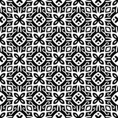 floral seamless pattern background.Geometric ornament for wallpapers and backgrounds. Black and white 

pattern. 
