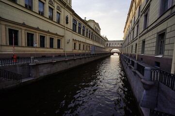 Naklejka premium The rivers and canals of St. Petersburg in winter and spring.