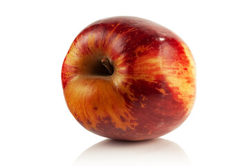 Ripe apple on a white background