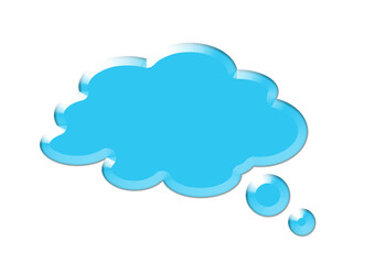 Wolke, Sprechblase, Blaues