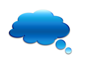 Wolke, Sprechblase, Blaues