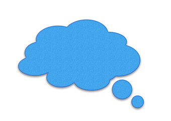 Wolke, Sprechblase, Blaues