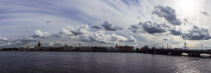 Rivers and canals of St. Petersburg, Russia.