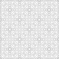 Tuinposter  Vector geometric pattern. Repeating elements stylish background abstract ornament for wallpapers and   backgrounds. Black and white colors  © t2k4