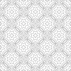 Poster  Vector geometric pattern. Repeating elements stylish background abstract ornament for wallpapers and   backgrounds. Black and white colors  © t2k4
