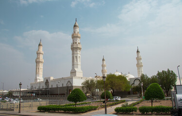 Fototapeta na wymiar The Quba Mosque in Medina. It is the first mosque in Islam. Masjid Kuba