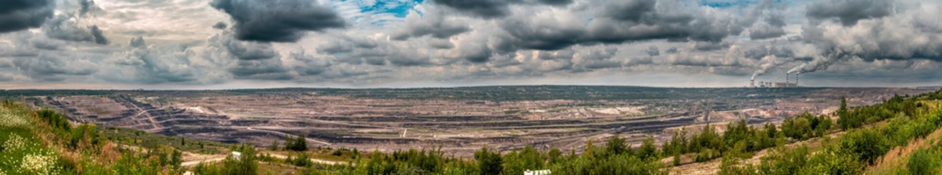 Belchatow Heat Power Plant, the bigest open pit mine and lignite power plant in Poland