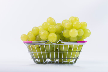 Grapes on an isolated white background. 