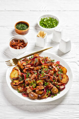 roast potato salad with red onion and bacon