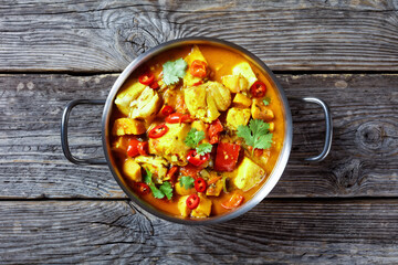 Moqueca Baiana, brazilian fish curry, top view