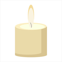 Candle on a white background for use in clipart or web design