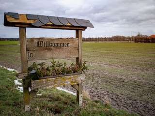 wooden sign