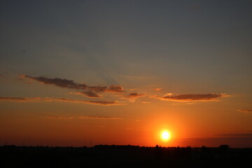 Fototapeta na wymiar Sunset over polish fild. Poland.