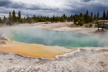 Black Pool in West Thumb Geyser Basin, Yellowstone, Wyoming