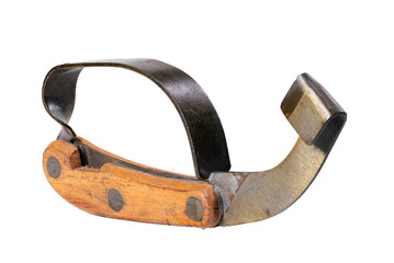 A special knife for extracting resin from conifers. Accessories for forestry workers.