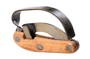 A special knife for extracting resin from conifers. Accessories for forestry workers.
