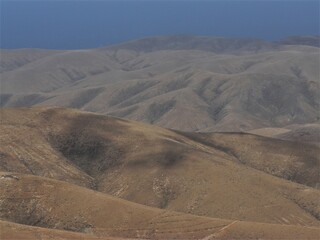 Blick vom Mirador Morro Velosa in die Landschaften bei Betancuria / Fuerteventura