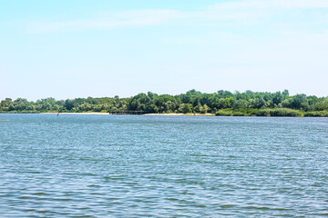 River summer time. Natural landscape