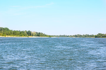 River summer time. Natural landscape