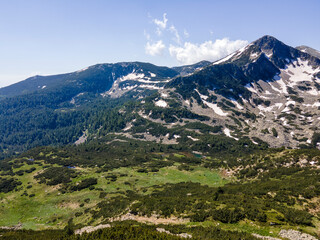 Fototapeta na wymiar Aerial view of Sivria peak, Pirin Mountain, Bulgaria