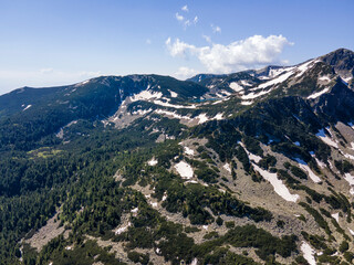 Aerial view of Sivria peak, Pirin Mountain, Bulgaria