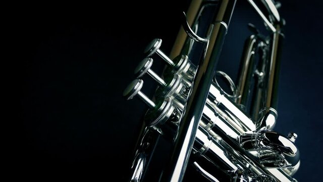 Silver Trumpet Detail Moving Shot