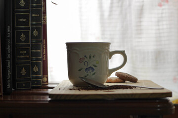 Fotografía café con galletas