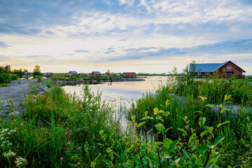 Panorama Fischerdorf Ruderboot Svedjehamn Kvarkens skärgård Finnland vibes skandinavisch finnisch...