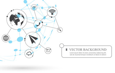 White technology wallpaper telecom social icons network.